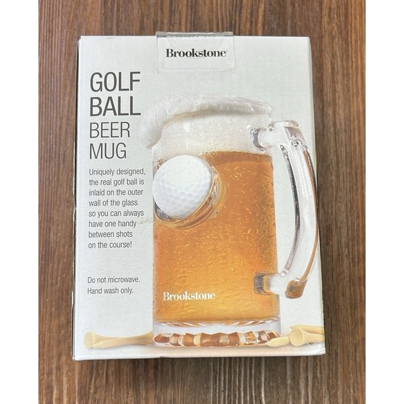 Brookstone Other - Brand New Brookstone Golf Ball Beer Mug Still Sealed In Box